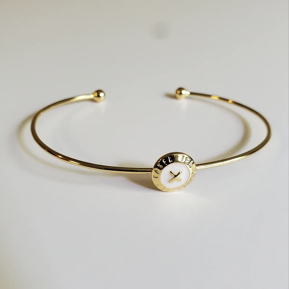 Ted Baker Elvas Gold WHITE Mini Button Cuff